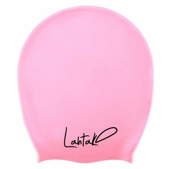 Rose colored swimming cap for long hair - Picture 1 of 6